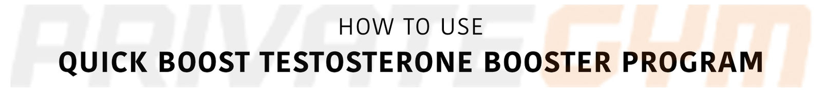How to Use the Quick Boost Testosterone Booster Program Desktop