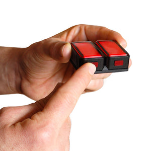 Optimus Red micro panels held in hands