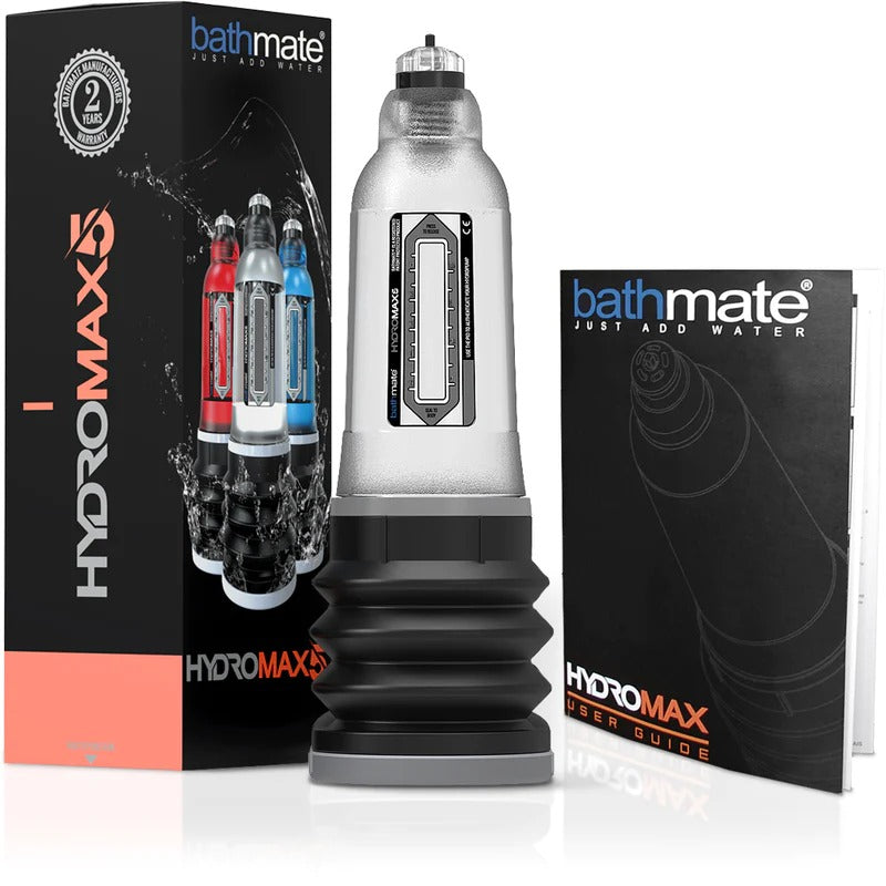 Hydromax penis pump from Bathmate box and instructions