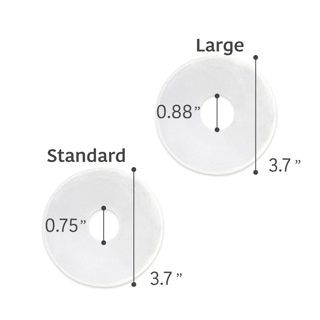 PosTVac Scrotal Shield for Penis Pumps Size Chart Standard Large