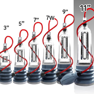 Bathmate HydroXtreme Penis Pump Size Chart 11" / Gray, 11" / Orange, 11" / No Private Gym