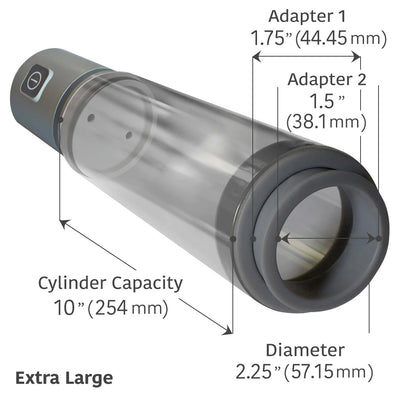 PosTVac 3000 Medical-Grade Penis Pump Cylinder Dimensions Automatic / XL