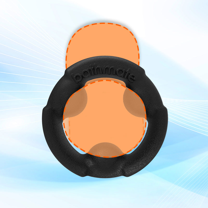 Bathmate Gladiator Power Ring Showing Placement of Nubs