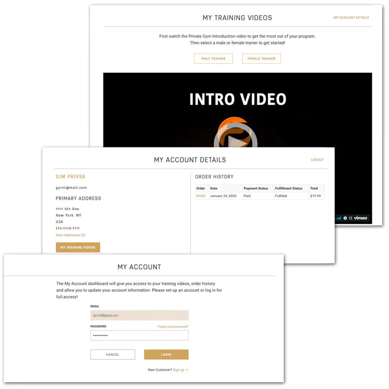 Introduction to Private Gym My Account Access