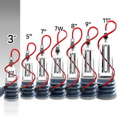 Bathmate HydroXtreme Penis Pump Size Chart 3" / Gray, 3" / Orange, 3" / No Private Gym