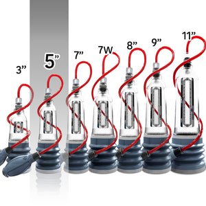 Bathmate HydroXtreme Penis Pump Size Chart 5" / Gray, 5" / Orange, 5" / No Private Gym