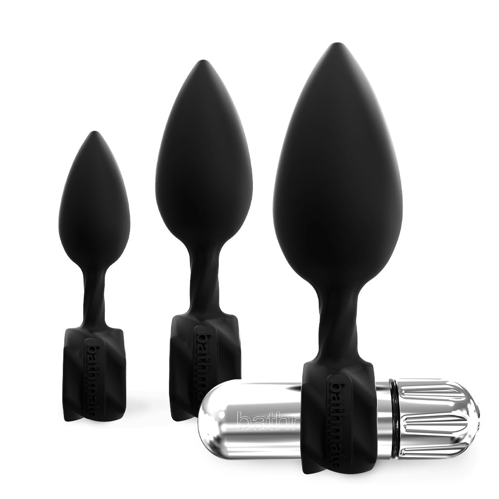 Bathmate Anal Training Plugs Vibe Silver Sizes