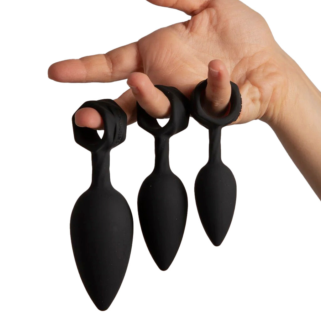 Bathmate Anal Training Plugs with Hand Bronze Silver