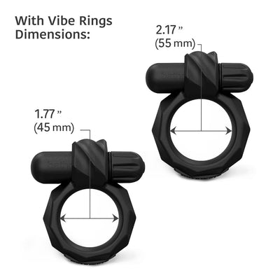 Bathmate Maximus Penoscrotal Power Ring Vibe Dimensions 45mm 55mm