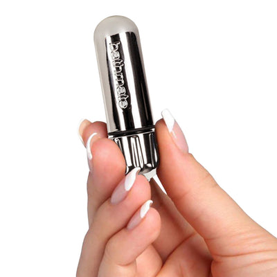 Bathmate Vibe Bullet Vibrating Stimulator Chrome with Hand