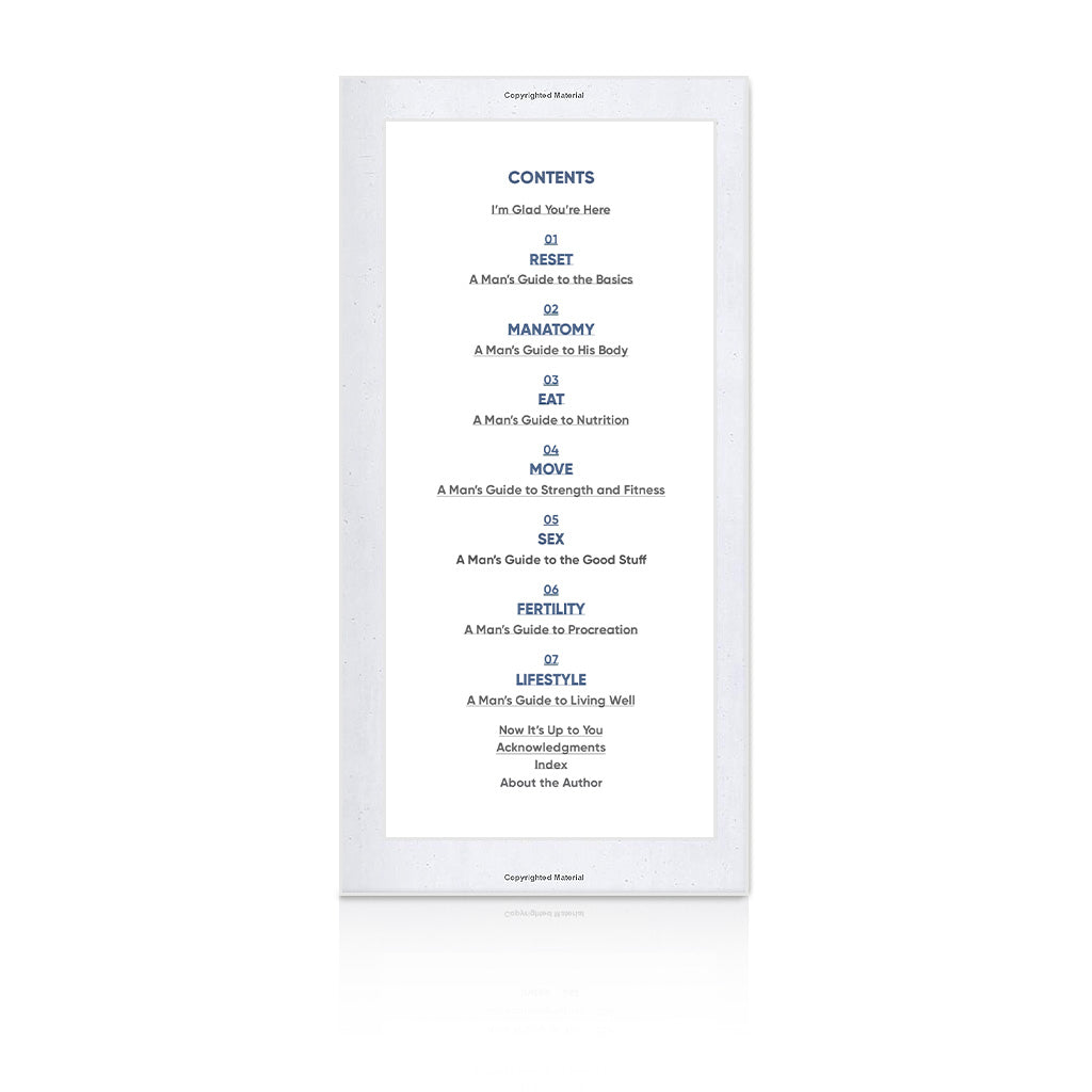 A Field Guide to Men's Health: Eat Right, Stay Fit, Sleep Well, and Have Great Sex - Forever Book Content Page