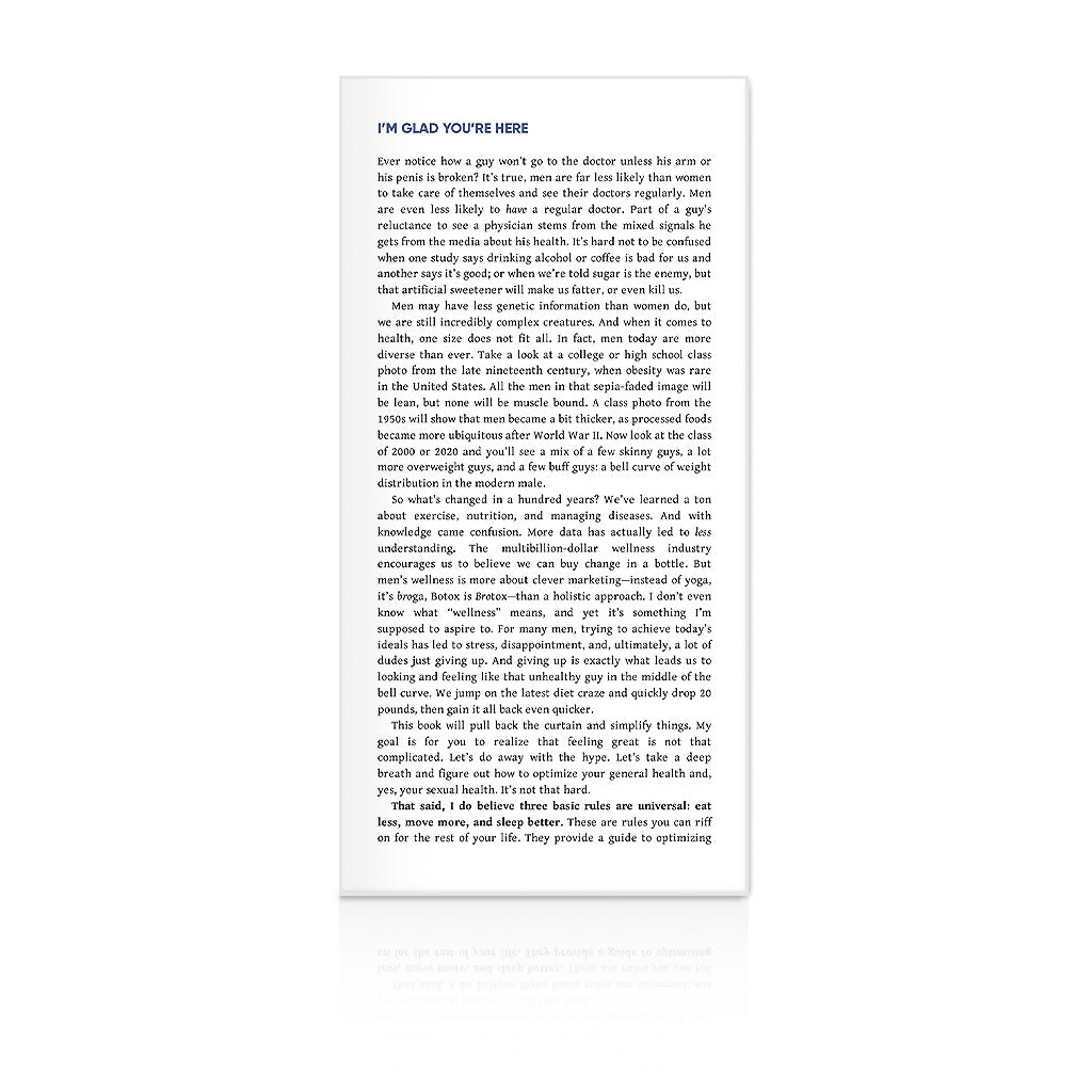 A Field Guide to Men's Health: Eat Right, Stay Fit, Sleep Well, and Have Great Sex - Forever Book Sample Page 1 Orange Gray No Private Gym