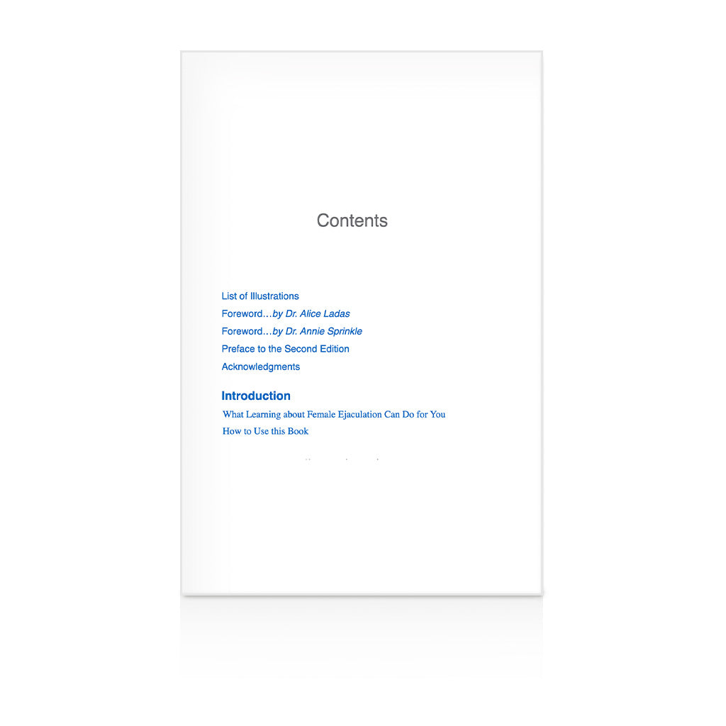 Female Ejaculation & the G-Spot: Not Your Mother's Orgasm Book Content Page 1