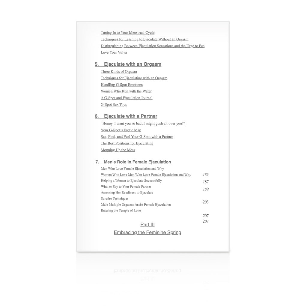 Female Ejaculation & the G-Spot: Not Your Mother's Orgasm Book Content Page 3