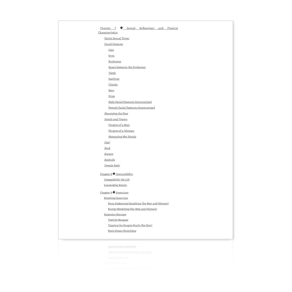 Sexual Reflexology: Activating the Taoist Points of Love Book Content Page 3