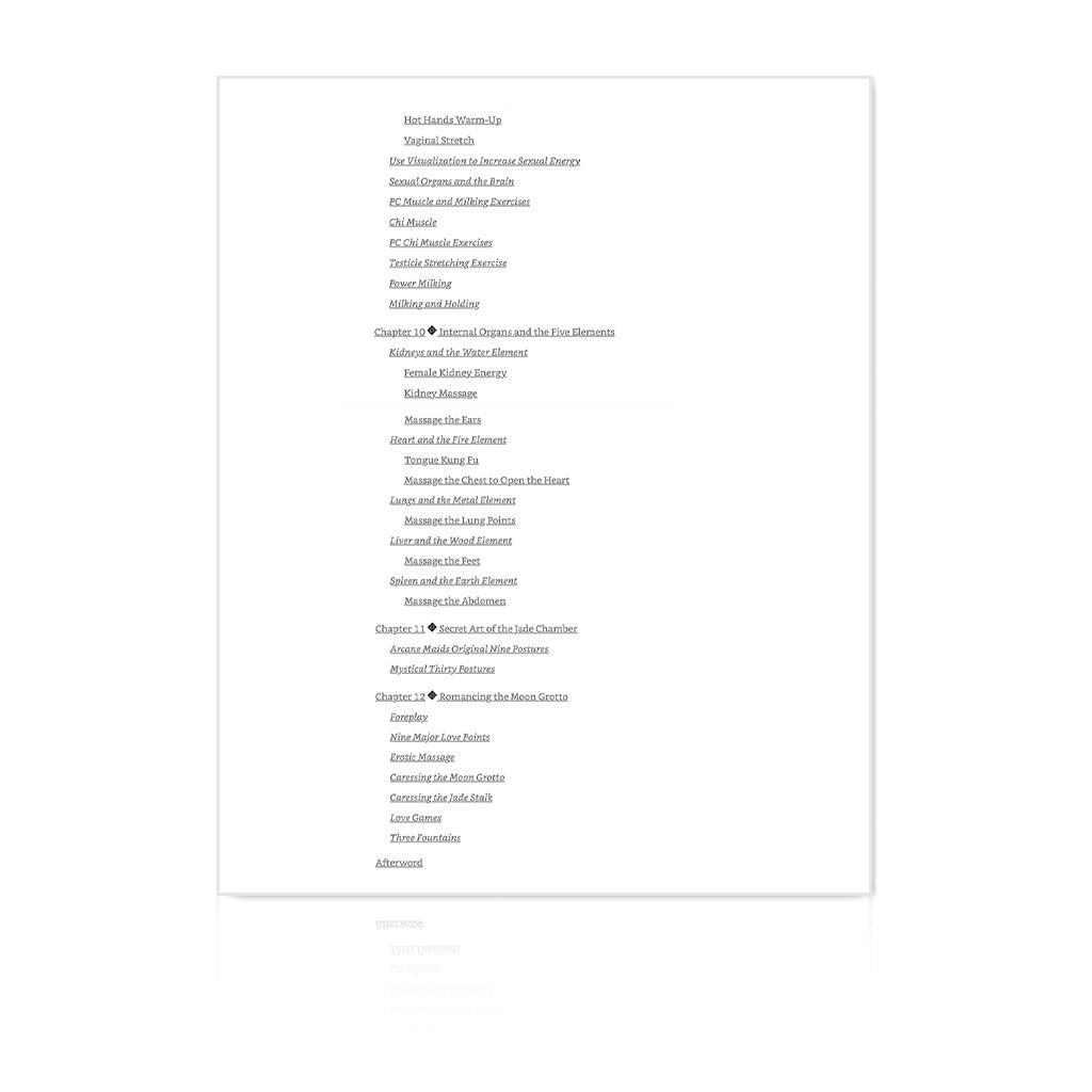 Sexual Reflexology: Activating the Taoist Points of Love Book Content Page 4