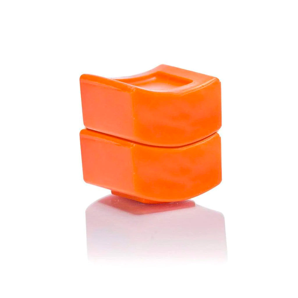 Private Gym Additional Magnetic Weights for Kegel Resistance Ring (2-Pack) Stacked Side View Orange