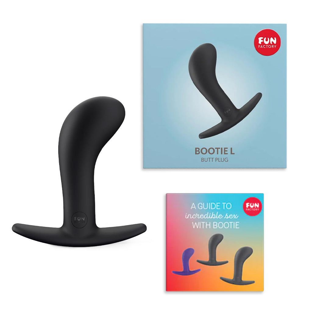 Fun Factory Bootie Butt Plug Large / Black Inside Package Contents