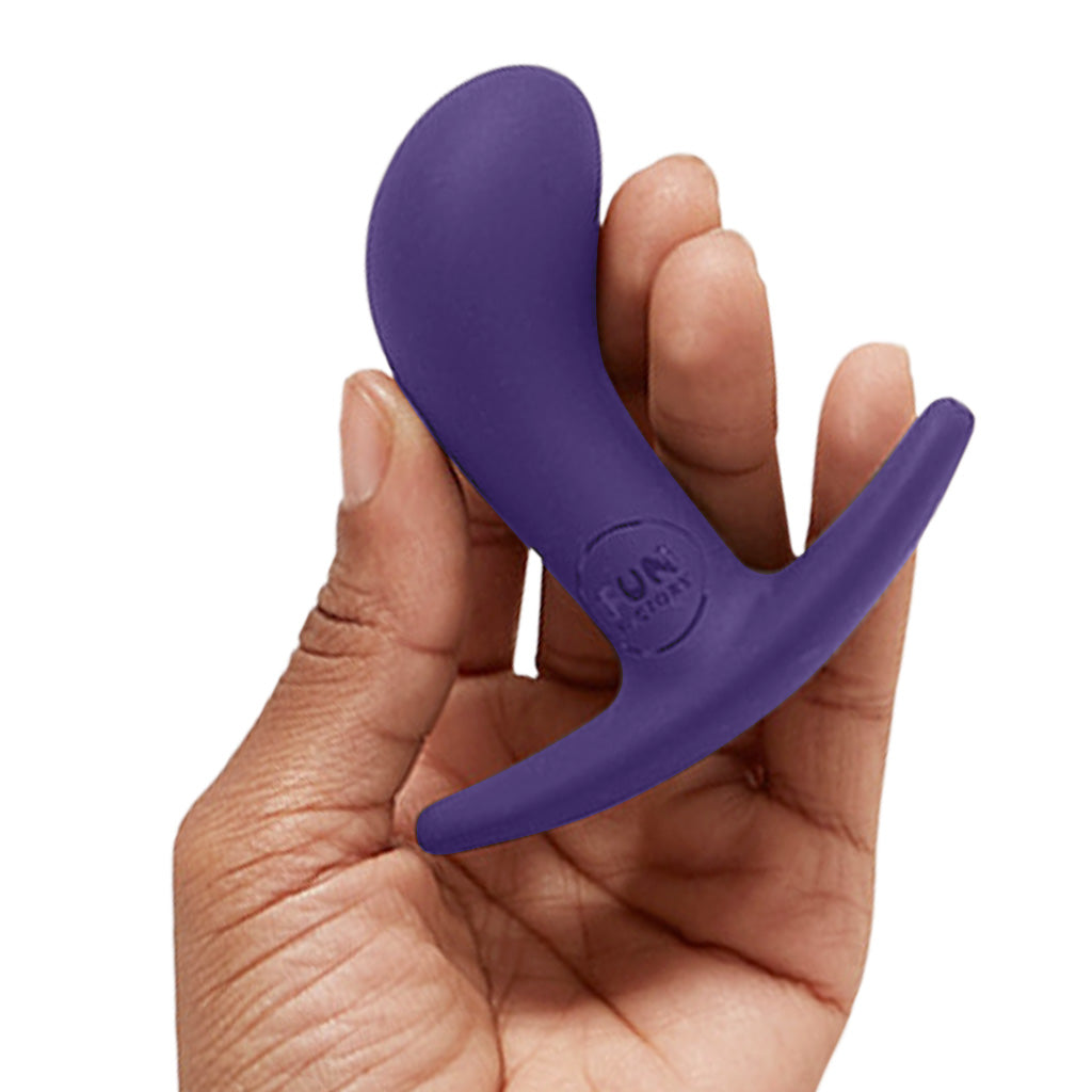 Fun Factory Bootie Butt Plug Small / Violet Black with Hand