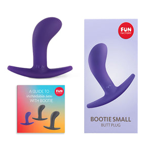 Fun Factory Bootie Butt Plug Small Violet Inside Package Contents