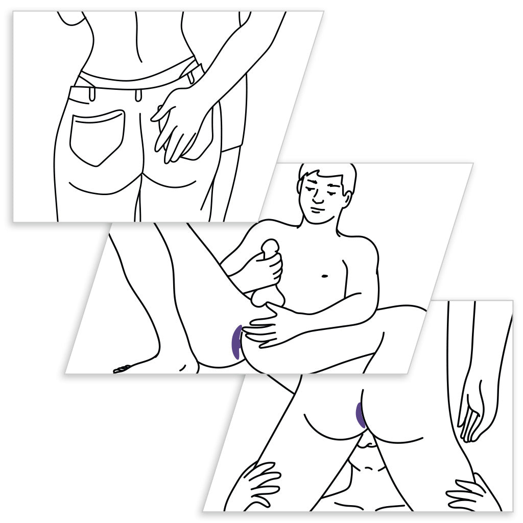 Fun Factory Bootie Butt Plug Small / Violet Instruction Graphics