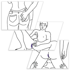 Fun Factory Bootie Butt Plug Small Violet Instruction Graphics