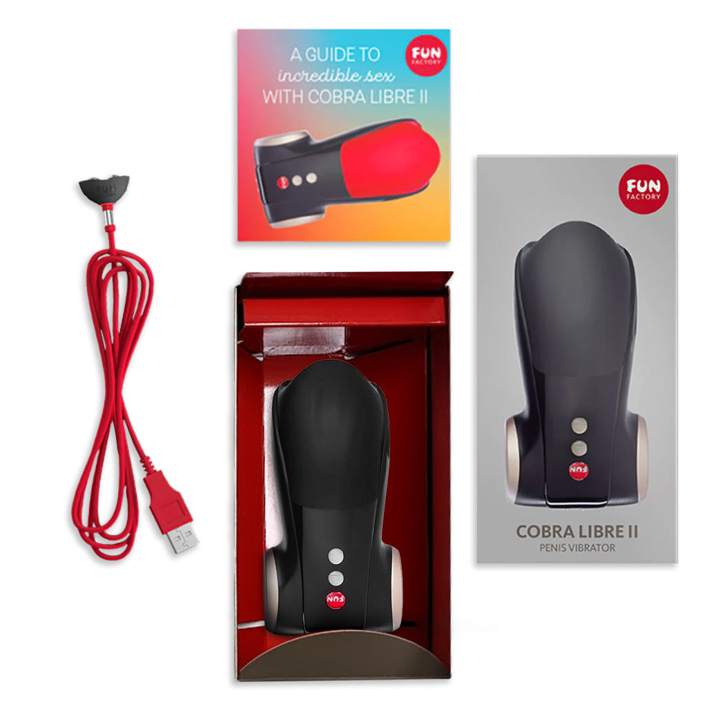 Fun Factory Cobra Libre 2 Penis Head Stimulator Black Inside Package Contents Image 2