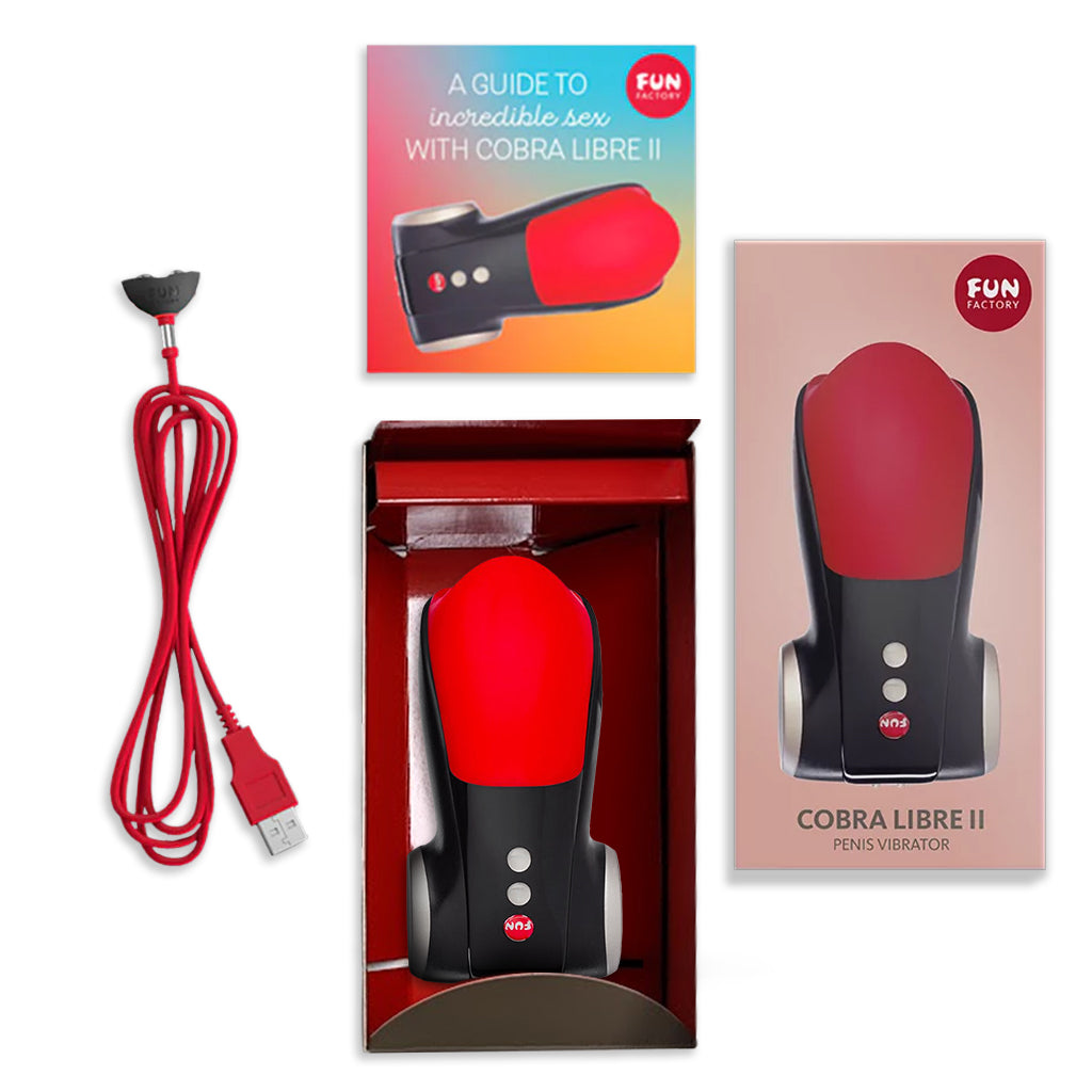 Fun Factory Cobra Libre 2 Penis Head Stimulator Red Inside Package Contents Image 2