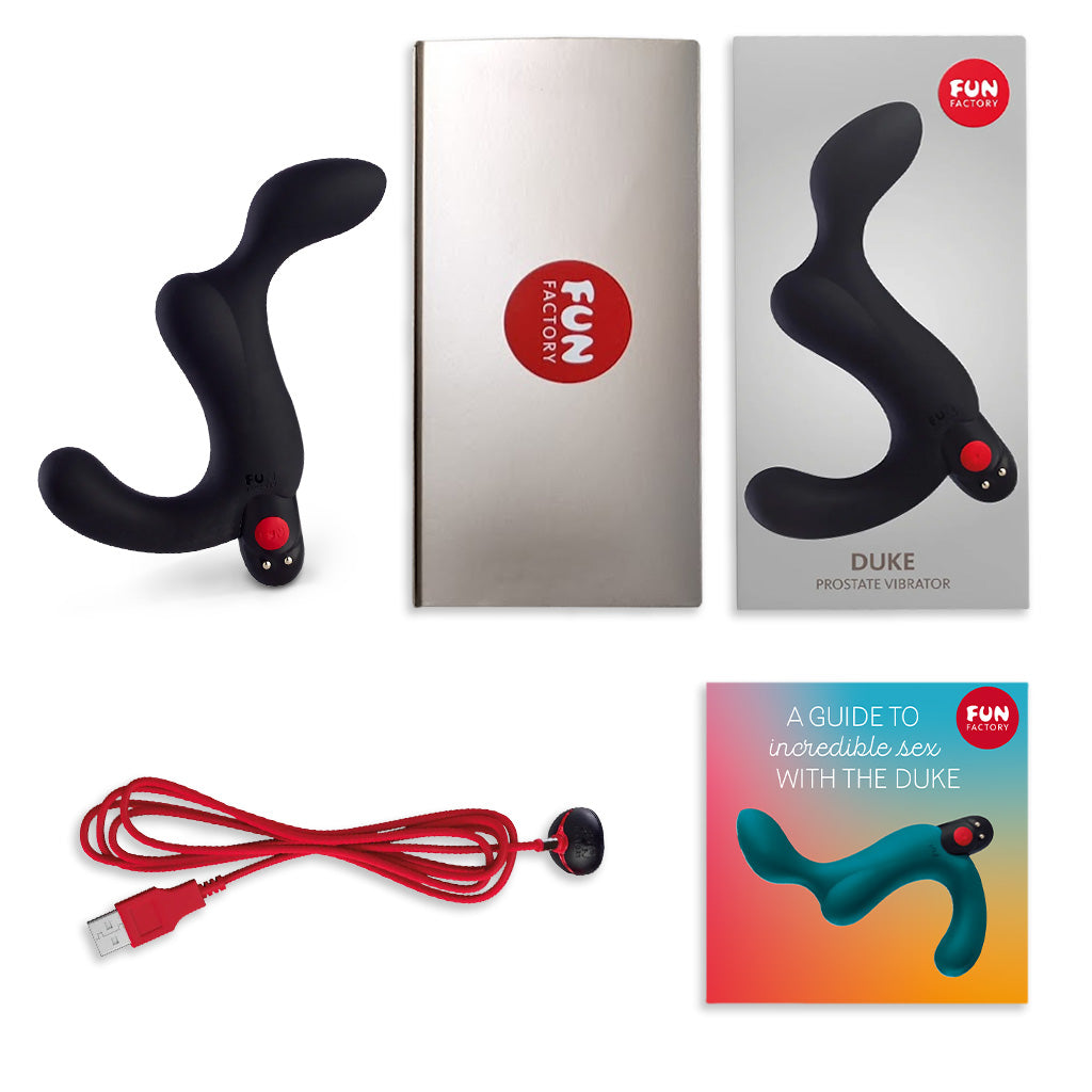 Fun Factory Duke Prostate Vibrator Black Inside Package Contents
