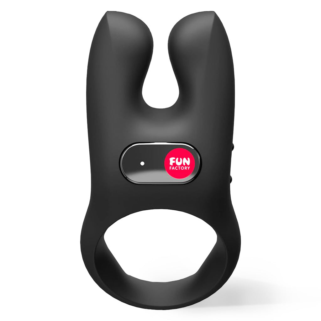 Fun Factory NOS Vibrating Cock Ring Front View Black