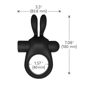 Forto Vibrating Bunny Cock Ring Product Dimensions