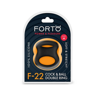 Forto Cock & Ball Double Penoscrotal Ring Medium 47mm Packaging Front