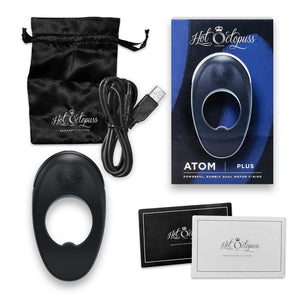 Hot Octopuss Atom Plus Dual-Motor Vibrating Penoscrotal Ring Inside Package Contents