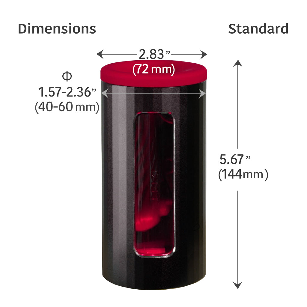 Lelo F1S V3 Male Masturbator Standard / Red Dimensions