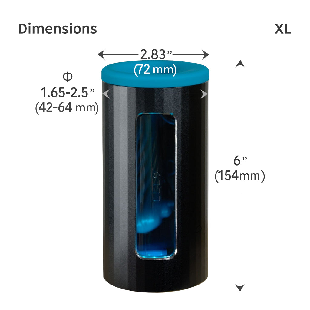 Lelo F1S V3 Male Masturbator XL / Teal Dimensions