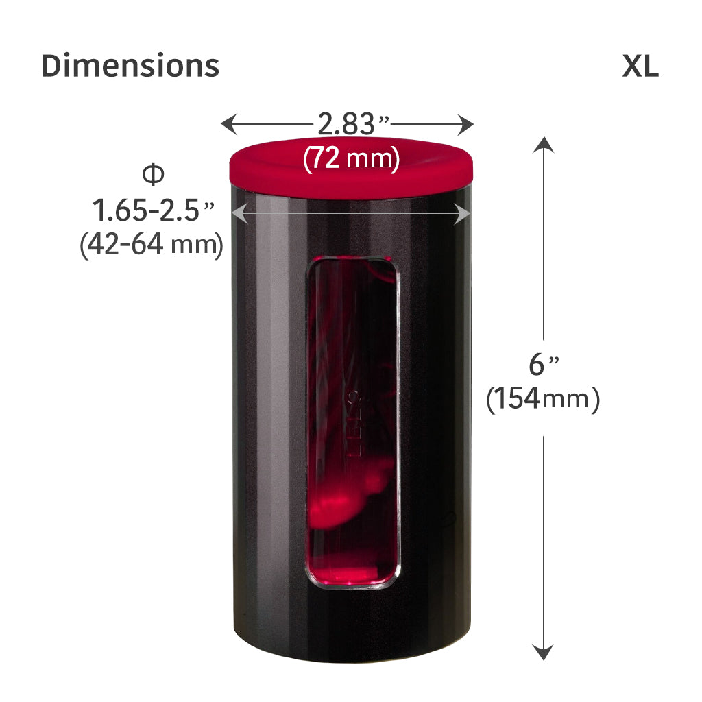 Lelo F1S V3 Male Masturbator XL / Red Dimensions
