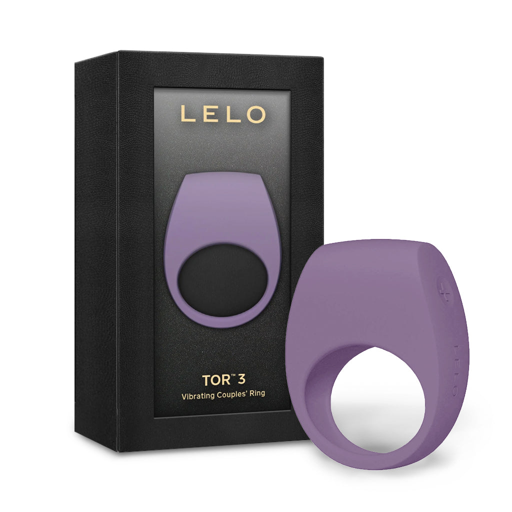 LELO Tor 3 Vibrating Penis Ring for Couples with Box Violet Dusk