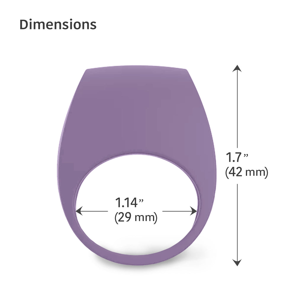 Lelo Tor 3 Vibrating Penis Ring for Couples Dimensions Violet Dusk