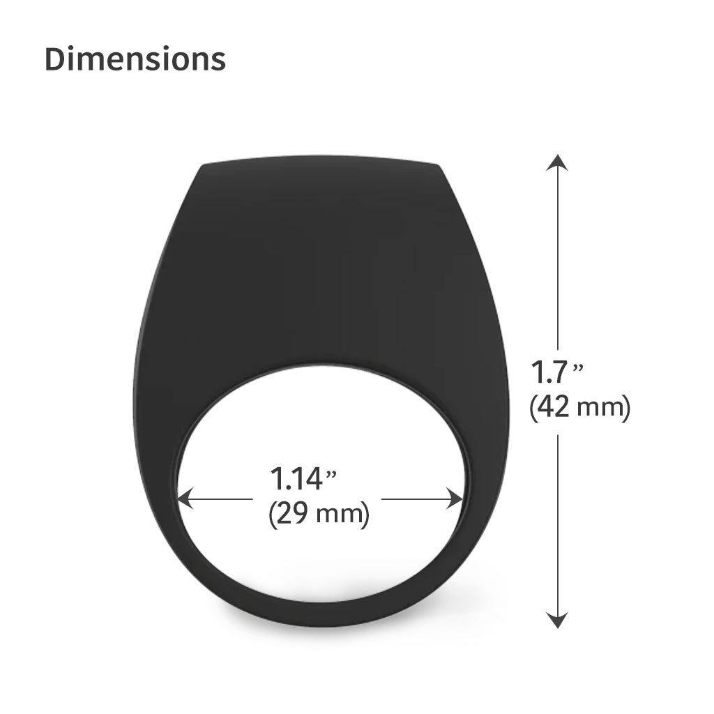Lelo Tor 3 Vibrating Penis Ring for Couples Dimensions Black