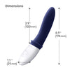 Lelo Loki Billy 2 Prostate Massager Deep Blue Dimensions