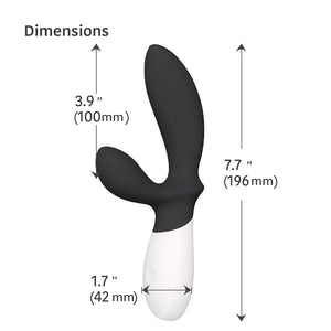 Lelo Loki Wave 2 Prostate Massager Black Dimensions