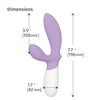 Lelo Loki Wave 2 Prostate Massager Violet Dusk Dimensions