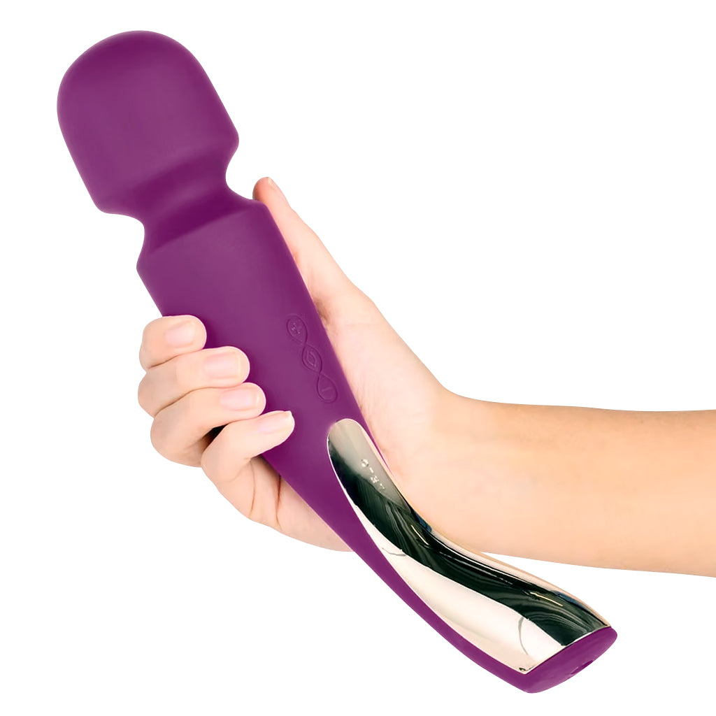 Lelo Smart Wand 2 Massager Large / Deep Rose with Hand