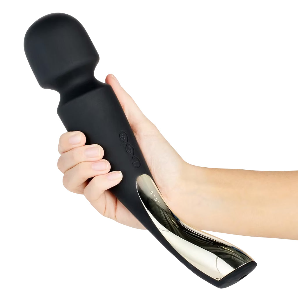 Lelo Smart Wand 2 Massager Large / Black with Hand