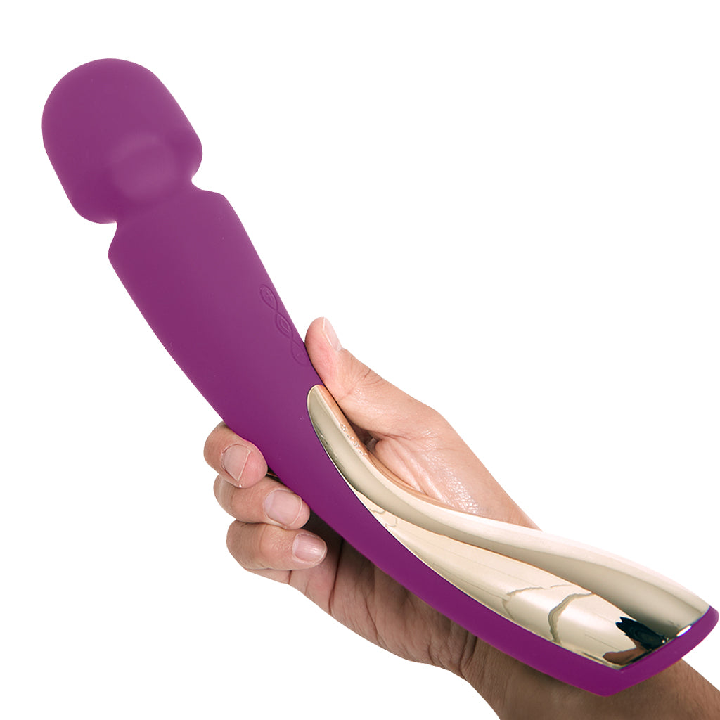 Lelo Smart Wand 2 Massager Medium / Deep Rose with Hand