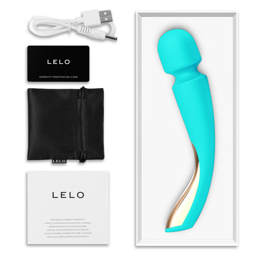 Lelo Smart Wand 2 Massager Large / Aqua Inside Package 
