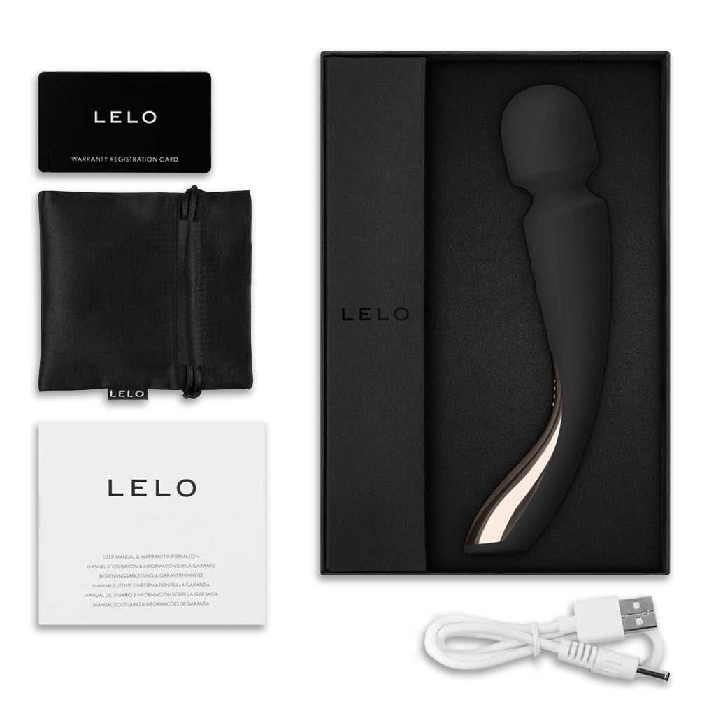 Lelo Smart Wand 2 Massager Medium / Black Inside Package 