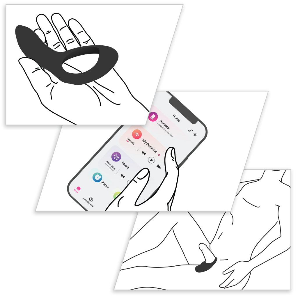 Lovense Diamo Vibrating Cock Ring Illsutration Demo