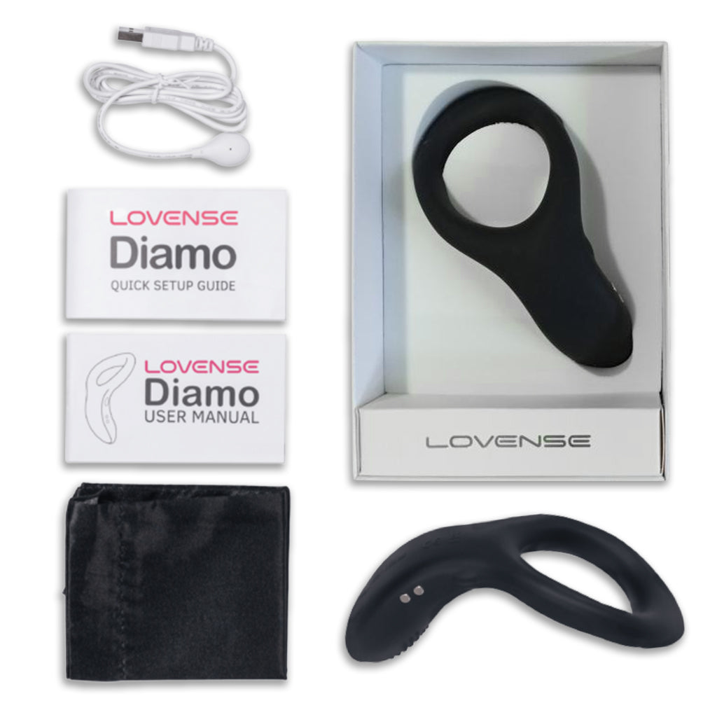 Lovense Diamo Vibrating Cock Ring Inside Package Contents