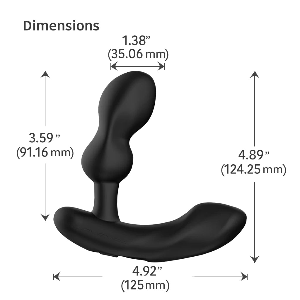 Lovense Edge 2 Prostate Massager Dimensions